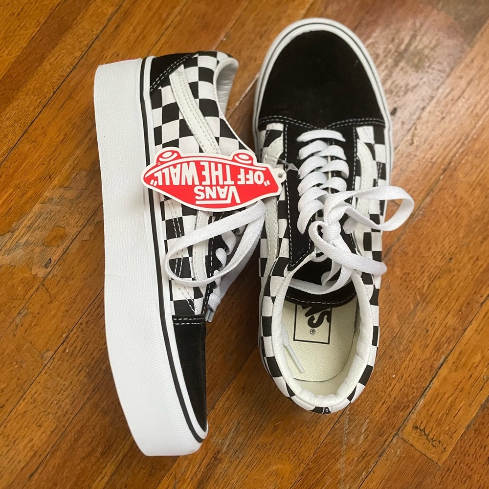 Platform Checkered Vans